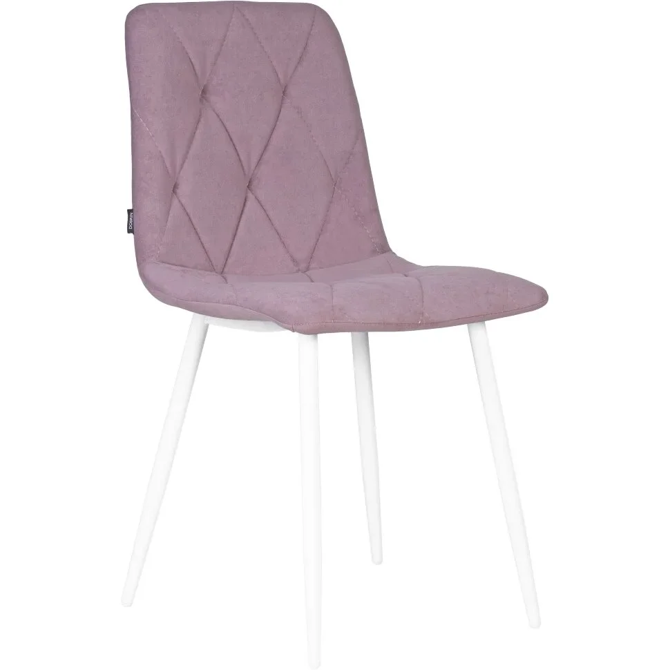 Стул обеденный DOBRIN CHILLY ROMBO, Лавандовый Simple 48, основание белый Стул обеденный DOBRIN CHILLY ROMBO, Лавандовый Simple 48, основание белый