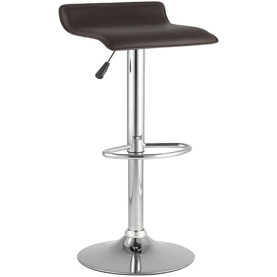 Стул барный Stool Group Хай-Тек коричневый, хром, газ-лифт, экокожа 