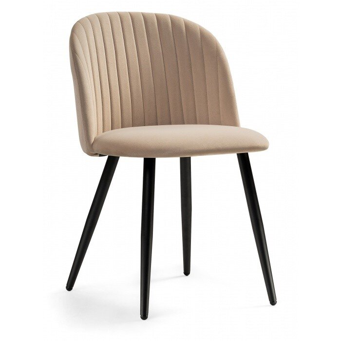 Стул на металлокаркасе Gabi 1 dark beige / black Стул на металлокаркасе Gabi 1 dark beige / black