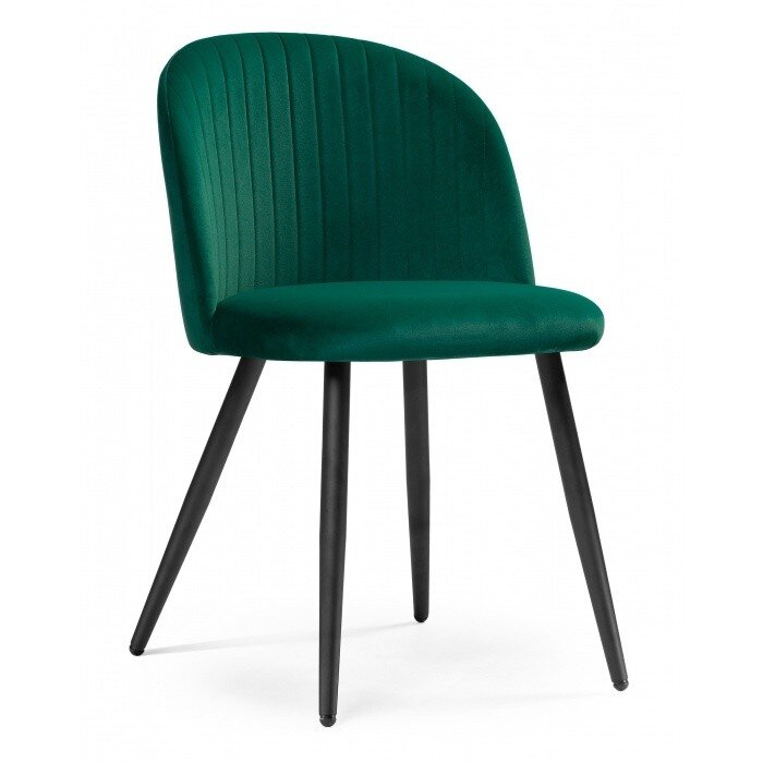 Стул на металлокаркасе Gabi 1 dark green / black Стул на металлокаркасе Gabi 1 dark green / black